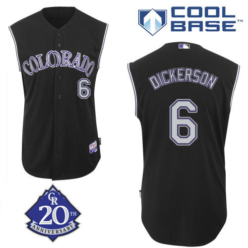 Corey Dickerson #6 mlb Jersey-Colorado Rockies Women's Authentic Alternate 2 Black Baseball Jersey